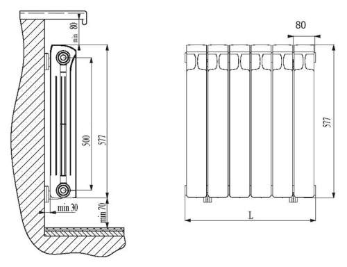 Биметаллический радиатор Rifar Monolit 500/14